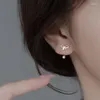 Orecchini per borchie coreana in acciaio inossidabile cz crallone orecchini cartilagine per donne piccoli regali di gioielli piercing a vapore zircone