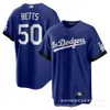 Dodgers Bettswxw50kershaw#22 Kvinnor broderat Blue City -spelare