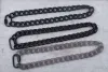 Clips Fishsheep Nieuwe Acryl Black Chain Lock Pendant ketting voor mannen Women Hip Hop Lange Chain Buckle Necklace 2021 Fashion Jewelry