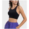 Hoge kracht yoga tanktops met gewatteerde beha lu-110 ademende mooie rugvest fitness sport beha voor vrouwen trainingskleding