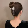 Аксессуары для волос Camellia Tassel Clip Жемчужный хвост с фиксированной когти