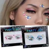 Tatueringar Festival ansikte klistermärken Diamond Makeup Body Art Eyeliner Tattoos Party Bady Make Up Tools Eye Rhinestones Glitter Face Jewelry