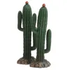 Decorative Flowers 2 Pcs PVC Simulation Cactus Craft Figurines Car Decor Garden Miniature Ornament Office Accessories Artificial