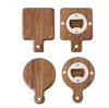 Blank Wooden Beer Bottle Opener with Magnet Wooden Refrigerator Magnet Bottle Opener for Kitchen Gathering Party Wedding Gift
