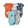 Één-stuks 2023 5 stcs/lot baby bodysuits 100% katoenen pasgeboren babyjongens kleren korte mouw babymeisjes kleren 024m babykleding jumpsuits