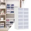 20 heldere schoen opbergdozen flip plastic stapelbare sneaker houder organisator box 240411