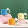 Mugs Creative Bell Orchid Ceramic Mug Tea Cup Mate Of Coffee Cups Christmas Couple Gift Ceramics & Pottery Bar