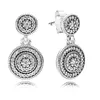 Autentisk 925 Sterling Silver Radiant Elegant Drop örhängen för örhängen Classic Style Stud Smycken 290688CZ Fashion Gift Drop Earrings