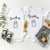 One-Pieces Drinking Buddies Funny Twin Baby Onesies Summer Cotton Newborn Boys Girls Clothes Pajamas Short Sleeve Comzy Infant Outfits