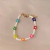 Strands Makersland Summer Cute Flower Beaded Bracelet For Girls Smile Friendship Bracelet For Children Accessories Jewelry Wholesale