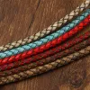 Bracelets Ailatu 5 Meters/Lot 6mm Retre First Layer Cowhide Leather Rope Matte Genuine Braided Cord For DIY Bracelets Jewelry Making