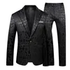 Luxury Jacquard Suit Men Business Banquete Banquete de boda Groom Swallowtail Vestido para hombres Slim Fit Blazers Pants de gran tamaño 6xl 240415