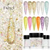 Liquidi fsixcl bottiglia 12 colori paillettes sequestri chiodi acrilici in polvere immergere scintillanti polveri decorazione per nail art per materiale fai -da -te manicure