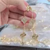 Small and Gold High Four Leaf Grass Flower Bracelet with Matching Plate Thick True with common vnain