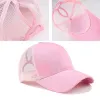 Softball 2023 Nowy kucyk baseballowy czapka Summer Regulowana czarna czapka niechlujna czapka Casual Cotton Girl Snapback Cape Cap