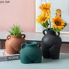 Vazen moderne keramische vaas menselijk lichaam vorm bloem arrangement huis bureaublad eenvoudige ambachten groen planten potten pot decor