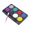 Körperfarbe Halloween Multicolor -Gesicht Körpermalmale wasserdichte ohne giftige Kinder Körperfarbe Tattoo Art Party Make -up Schönheit Farbe Palette D240424