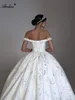 Тонкое с блестками с блестками шнурки для шарнирного платья Свадебное платье с плеча короткие рукава Элегантные свадебные платья 2024 года с придворным поездом