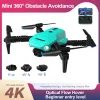 Drohnen New H111 Drohne 5G WiFi FPV 4K HD Dual Camera 360 ° Laser Hindernisvermeidung bürstener Motor GPS Return RC Quadcopter Drohne Toys