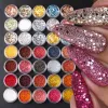 Brokat 24/35pcs paznokcie Glitter Zestaw Kameleon Pigment Powder Blask Poliski żelowe błyszczące cekina Paillette Manicure Dekoracje