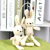 Majs kanin plysch leksak kanin docka liten majs gitter kaninkläder hänge påsar tillbehör kanin