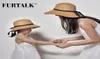 Furtalk Summer Shat для женщин Детская соломенная шляпа для пляжных девочек Sun Sun Hat Travel Cap Cap Chapeu Feminino для лета Y2006024345623