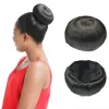 Chignon Jeedou Syntetyczne sferyczne aktualizacje chignon z grzywką w klipsach do włosów pączki gumki gumowe włosy czarne kolor