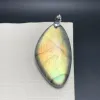 Colliers 100% naturel bleu orange jaune violet violet labradorite pendant collier femmes facette irrégulière facette colorée de billes de labradorite cadeau de guérison