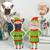 Zabawki elfy z zdjęciem twarzy psa, niestandardowy świąteczny prezent elfowy dla dziewczyny, niestandardowa kota głowa lalka, niestandardowa poduszka do zdjęcia zwierząt domowych
