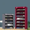 Racks Multilayer Simple Shoe Cabinet Diy Assembled Spacesaving Shoe Organizer Shelf Home Dorm Storage Closet Dustproof Shoes Rack