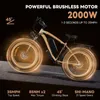 26 "Fat Tire 2000W Электрические велосипеды Ebikes для взрослых 48 В 20AH Двойной мотор 35 миль в час