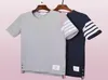 Mode merkthom t -shirt mannen vrouwen korte mouw casual kleding vast gestreepte zomer oneck cotton shirtsxuud3322767