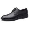 Casual schoenen Echte lederen heren zachte antislip rubber Oxford trouwjurk klassiek zakelijk mannelijk schoeisel