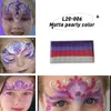 Kroppsfärg Hot Selling Rainbow Split Cake 20g Face Body Art Paint Neon UV Metallic Face Paint For Halloween Christmas Diy Make Up for Kids D240424