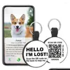 Dog Apparel Silent Sile QR Código de identificação Pet Tags - Online Perfil Scan Receber e -mail de alerta de localização instantânea para entrega de colar