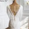 Robes de fête sereine colline blanche luxe perlé pylosel sirène de capuchon de capuchon de la soirée élégante 2024 pour les femmes mariage la70571