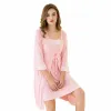 Fournitures 2pcs / set grossesse pamas vêtements allaitement allaitement femme enceinte slinge maternité maternité robe de travail de la maternité + cirginage robe