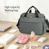 Kissen Lequeen neuer Stil wasserdichte Wickeltasche Schwarze Reisetasche mit großer Kapazität Multifunktionaler Mutterschaft Mutter Baby Kinderwagen Taschen