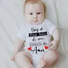 One-Pieces Funny Newborn Baby Romper Infant Short Sleeve Baby Body Clothes Spanish Print Boy Girl Toddler BodySuit Born Crawling Baby 024M