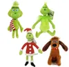 Hur Grinch stal Grinch Plush Toys Max Dog Doll mjuk fylld tecknad djurpeluche för barn julklappar9287536