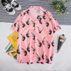 Camisas casuais masculinas Koszula preta branca de retalhos vintage sukll camisa impressa de verão masculino havaiano manga curta de luvas de praia de grande porte Hemd