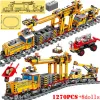 Block Kazi Hightech Creative City Train Station Rail spårar kraftfunktion Byggnadsblock Bricks Diy Kid Train Toys Children Gifts