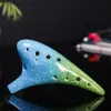 Instrument 12 trous professionnel céramique ocarina alto c ton classique flûte instruments de musique coloré