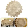 Tischtuch Baumwollhäkeln Tischdecke runde hohle handgefertigte Vintage Floral Tea Dekoration für Küche Hochzeit Esszimmer