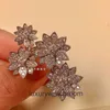 バンクルフ女性用のハイエンドジュエリーリングvプラチナスタイル付き純粋なシルバーフルダイヤモンドリングシンプルなライトラグジュアリーハンドオリジナル1：1本物のロゴとボックス付き