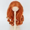 Wigs Miss U Hair 89" 1/3 BJD Doll Wig Heat Resistant Long Deep Wave Curly Centre Parting Brown Hair for SD Pullip