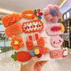 Accessoires de cheveux 5/10/17 PCS / Enfants Enfants mignons Coton Carton Fleur Ornement Clips de cheveux Baby Girls Soft Barrets Hairpins Kids Hair Accessoires