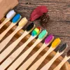 Heads 30pcs Mixed Color Bamboo Toothbrush Eco Friendly Wooden Tooth Brush Soft Bristle Tip Charcoal Adults
