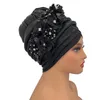 Vêtements ethniques 2024 Africain Women's Turban Cap Nigeria Auto Gele Headtie déjà fait des geles de mariage Geles Female Head Wraps avec une fleur de diamant