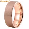 Ringar itungsten 4mm 6mm 8mm volfram karbid ring män kvinnor engagemang bröllop band mode smycken pipe borstad komfort passform